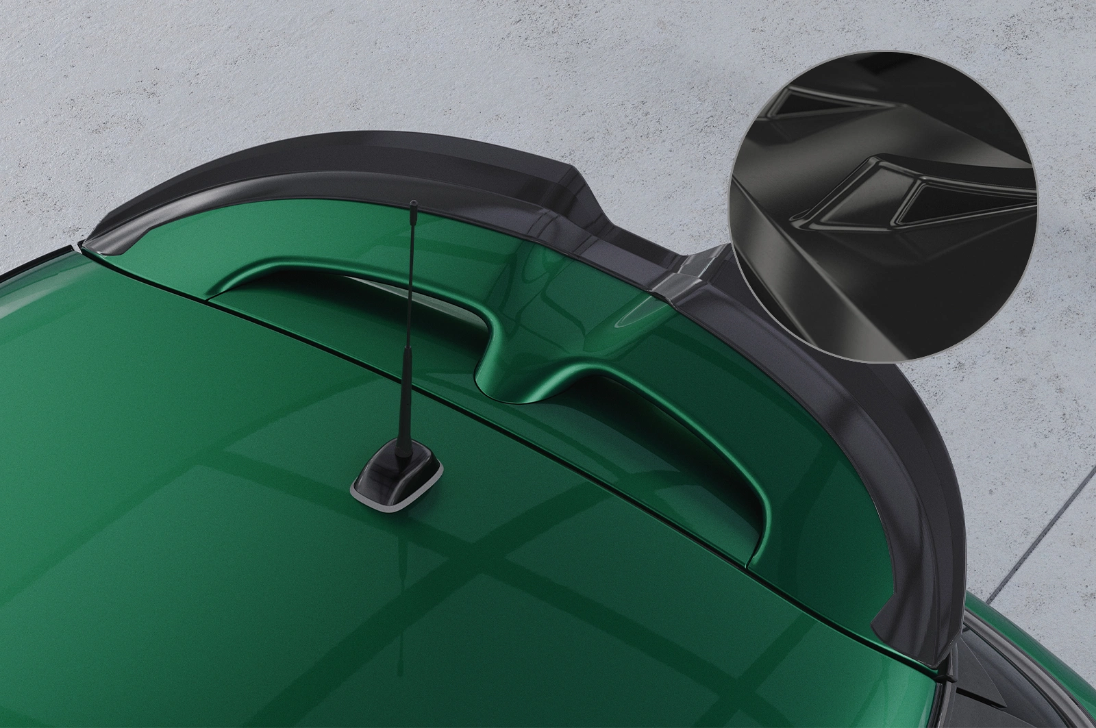 Achterspoiler Mini F55 / F56 JCW / JCW-Trim glans zwart 2016–