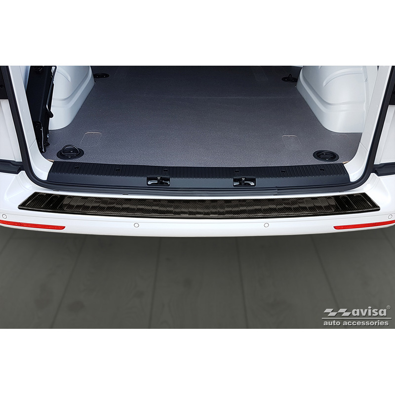 Echt 3D Carbon Achterbumperprotector  Volkswagen transporter T5 2003-2015 & T6 2015-2010 & T6.1 2020-2022 'Ribs'