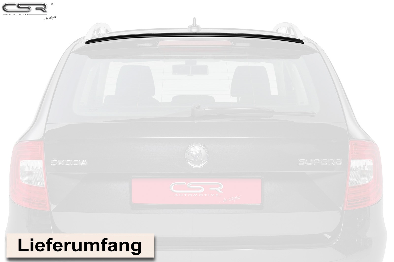 Dakrand spoiler lip voor Skoda Superb II 3T