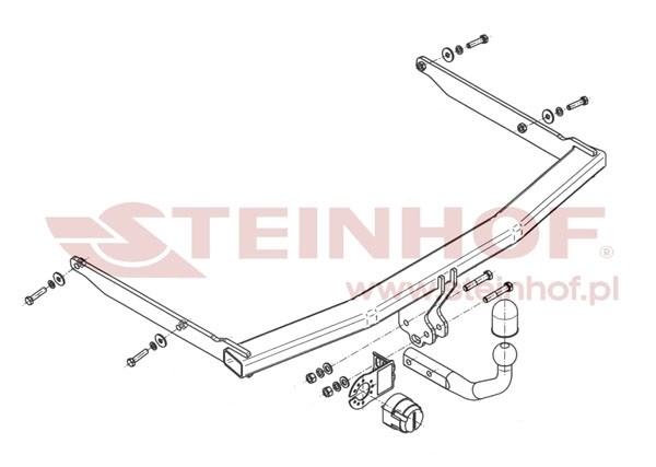 Trekhaak Ford Focus II 4D 02/2005-03/2011