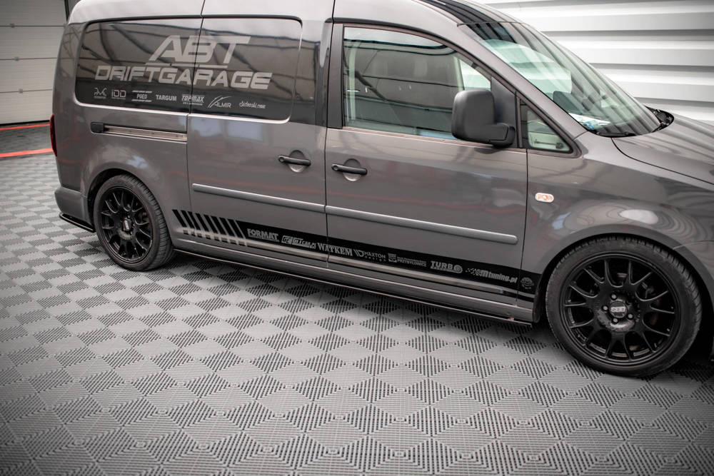 Zijskirts VW Caddy Long Mk.3 FL Maxton Glans Zwart