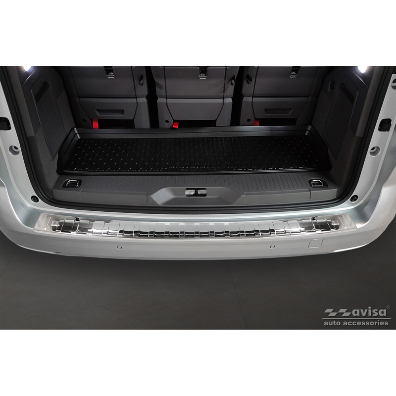 Chroom RVS Achterbumperprotector  Volkswagen Multivan T7 2021- 'Ribs'
