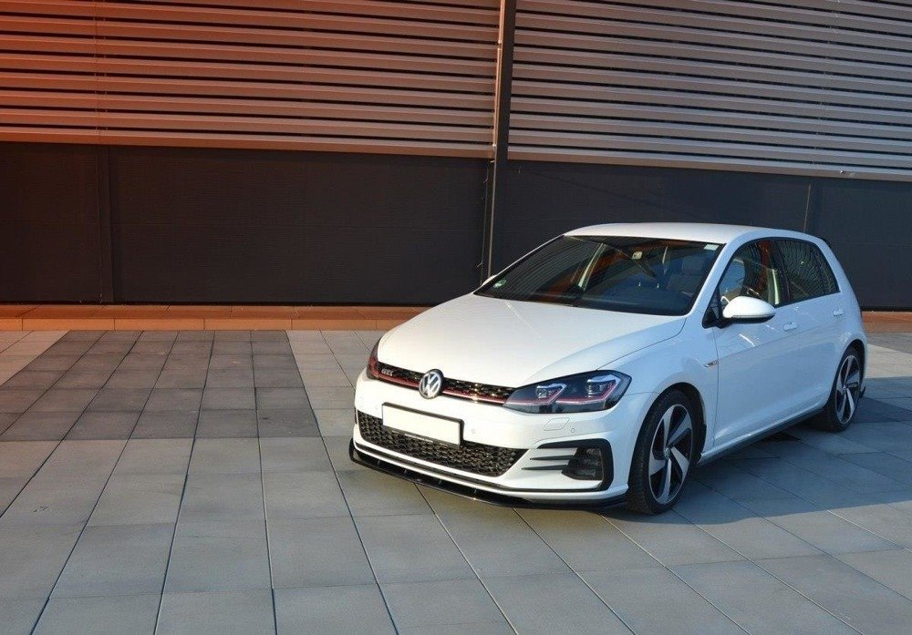 Voorspoiler VW Golf 7.5 GTI Facelift Glans Zwart