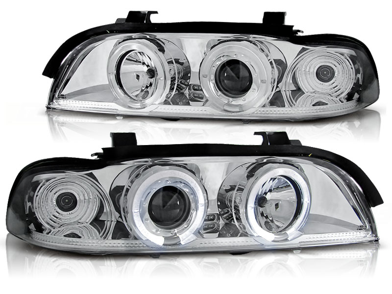 Faros BMW E39 Angel Eyes cromo