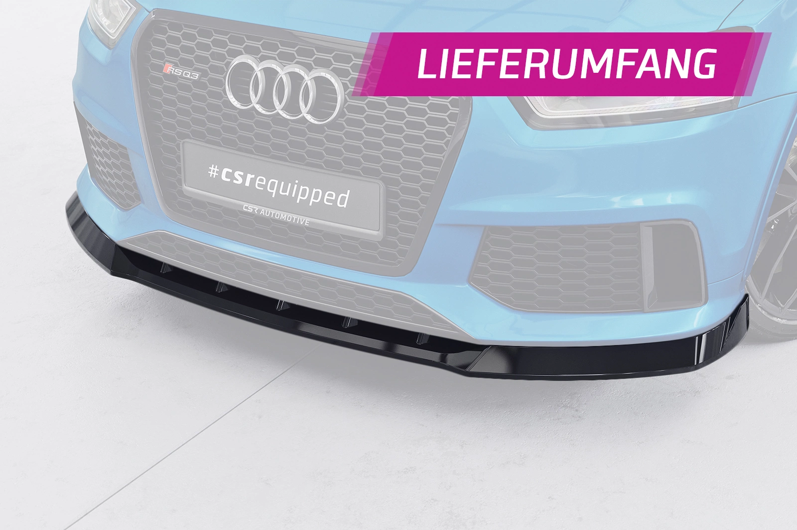Voorspoiler Audi RSQ3 glans zwart
