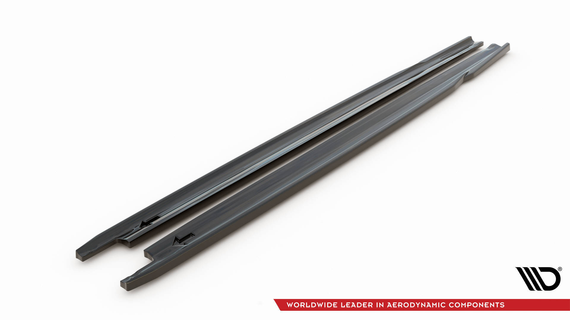 Zijskirts V.1 Skoda Octavia RS Liftback / Combi MK4 Facelift Maxton Glanzend zwart