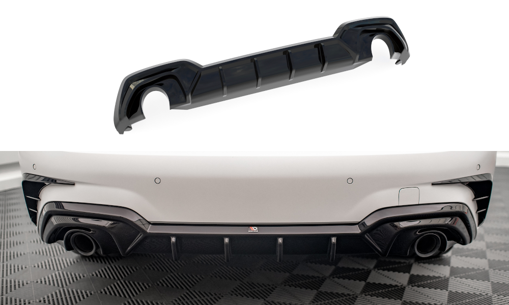 Diffuser BMW 3 Serie M Pakket G20 G21 Maxton Glans Zwart
