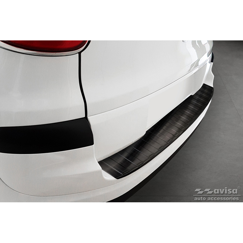 Zwart RVS Achterbumperprotector  Fiat 500L Facelift 2017- 'Ribs'