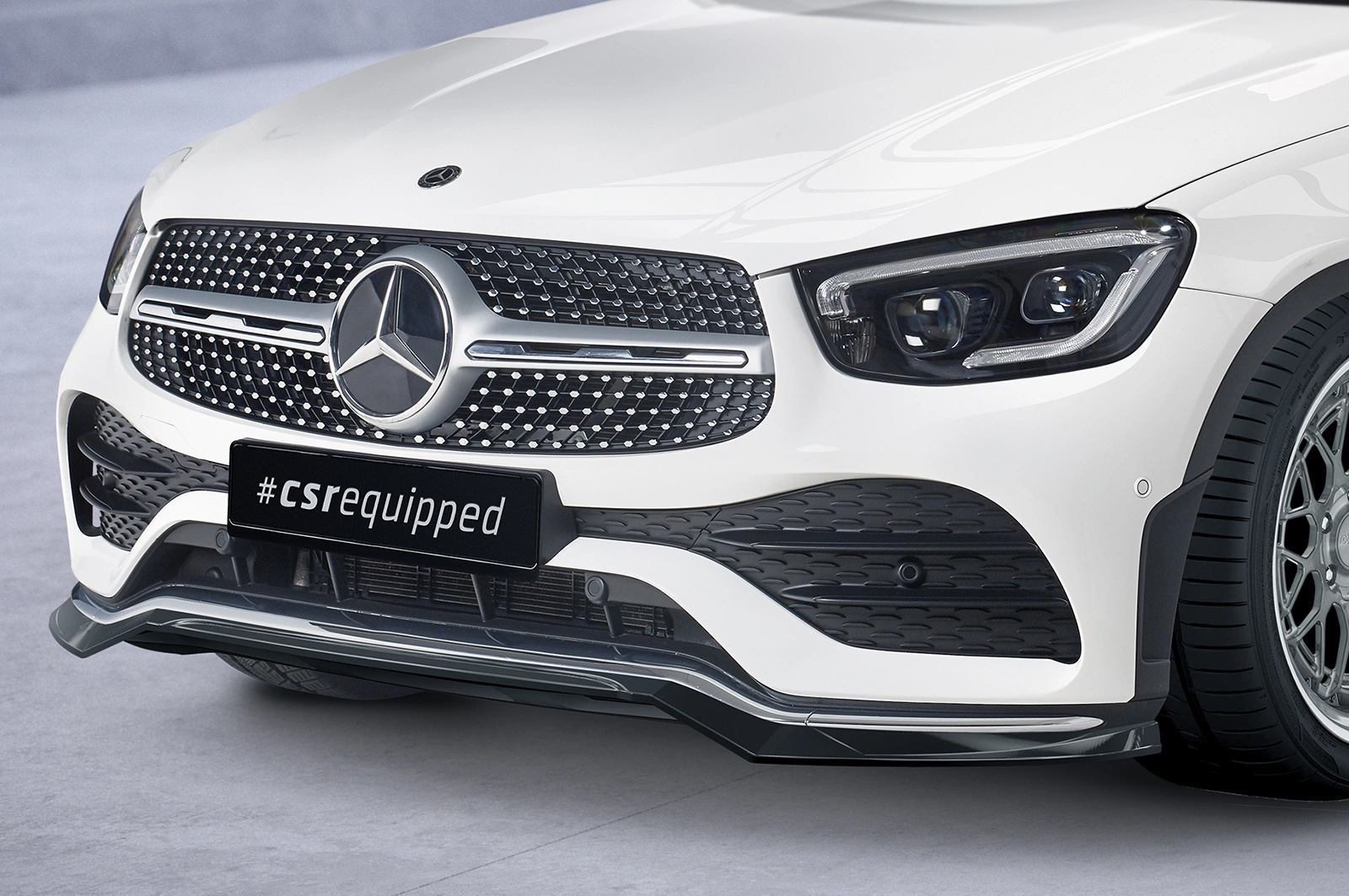 Voorspoiler Mercedes-Benz GLC (C253/X253) AMG-Line glans zwart