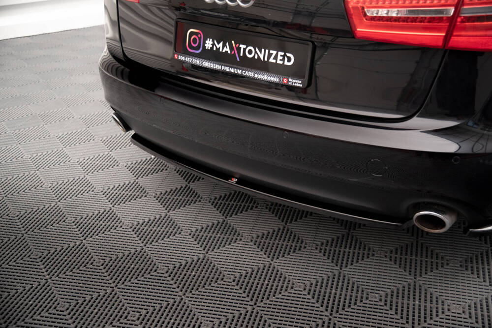 Diffuser passend voor Audi A6 Avant C7 Maxton Glans Zwart