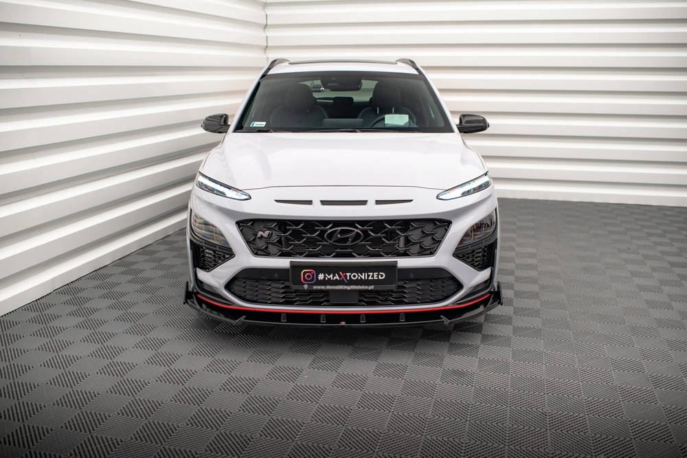 Voorspoiler V.2 met Canards Hyundai Kona N Maxton Glans Zwart