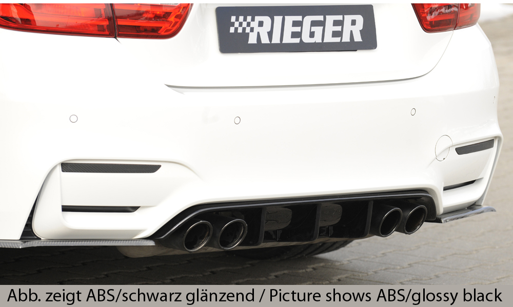 Achterbumper Diffusor Rieger BMW M3/M4 F80/F82/F82 2014-