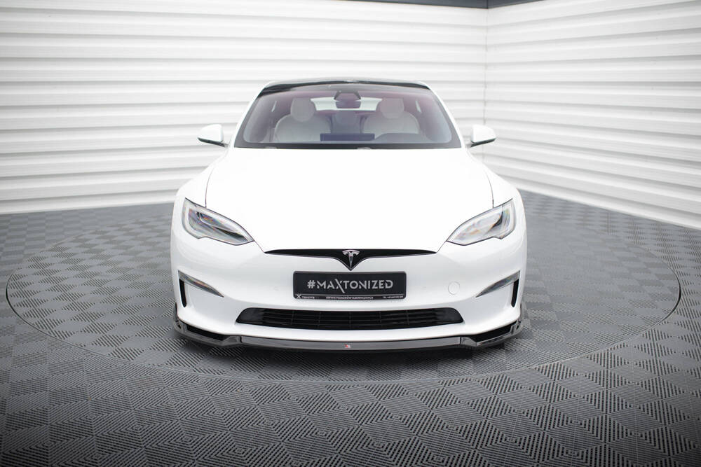 Voorspoiler Tesla Model S Plaid Gloss-Black V2