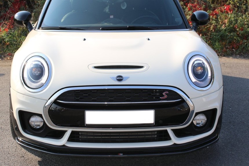 Voorspoiler Mini Clubman F54 Maxton Design glans zwart V.1