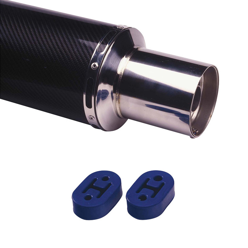 Set universele uitlaatrubbers - zwart - 2x9mm - set à 2 stuks