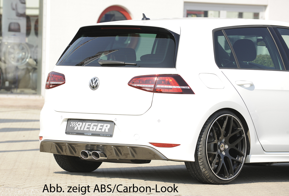Achterbumper Diffusor Glossy Black Rieger VW Golf 7 R-line 12-17