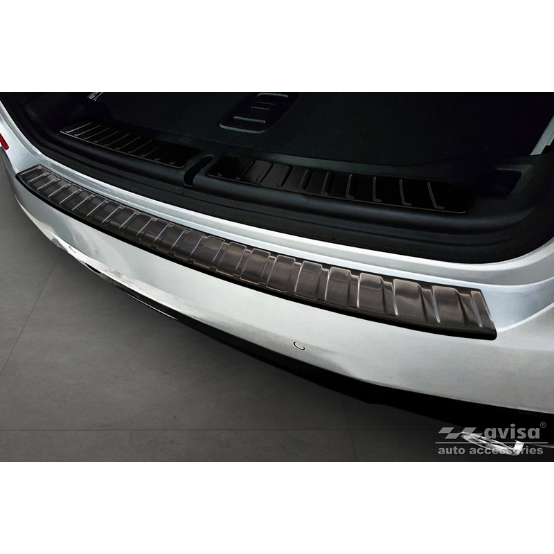 Zwart RVS Achterbumperprotector  BMW X3 G01 M-Pakket 2017-2021 & Facelift 2021- 'Ribs'