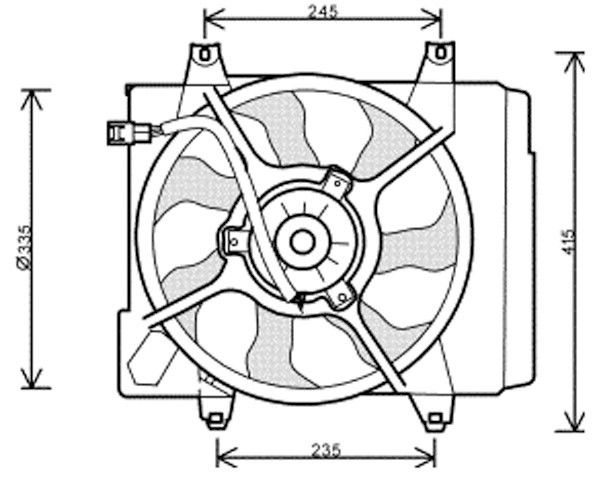 Radiator FAN PICANTO 04-07 335mm 1.0/1.1 - AC