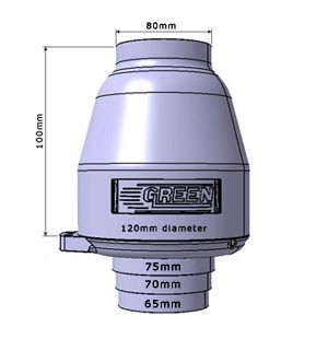 GREEN Wind filter Chroom