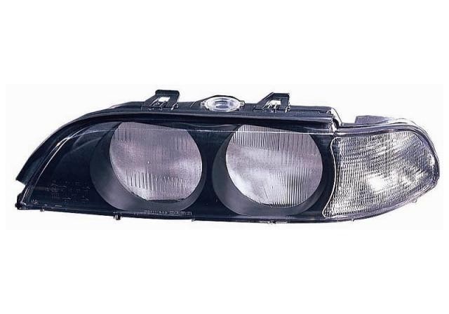 koplampglas, H7+HB3, witte knipper, rechts,-09/2000 BMW 5 serie