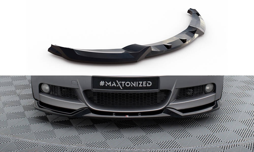 Voorspoiler BMW 1 E82 Glanzend Zwart Maxton V.1