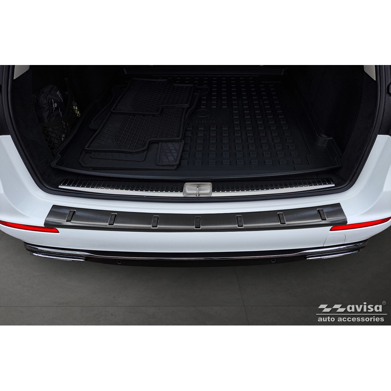 Avisa Zwart RVS Achterbumperprotector  Mercedes E-Klasse Estate S213 2016-2023 (incl. E53 AMG) 'STRONG EDITION'