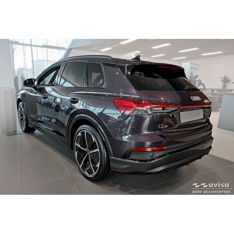 Avisa Matzwart RVS Achterbumperprotector  Audi Q4 e-tron (F4B) & Q4 e-tron Sportback (F4N) 2021- 'Ribs'
