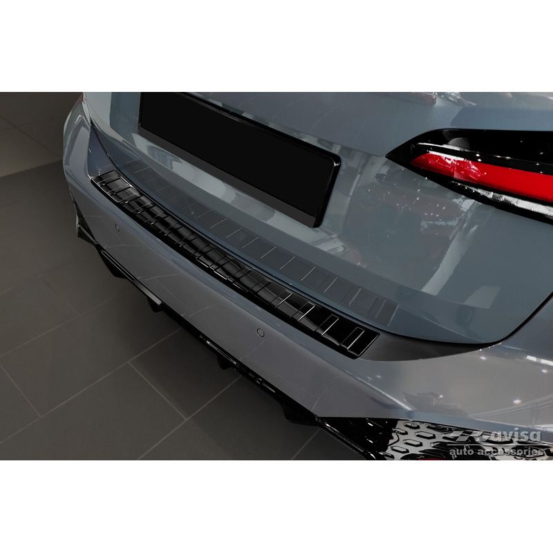 Zwart-Chroom RVS Achterbumperprotector  BMW 2-Serie U06 Active Tourer M-Pakket 2021- 'Ribs'