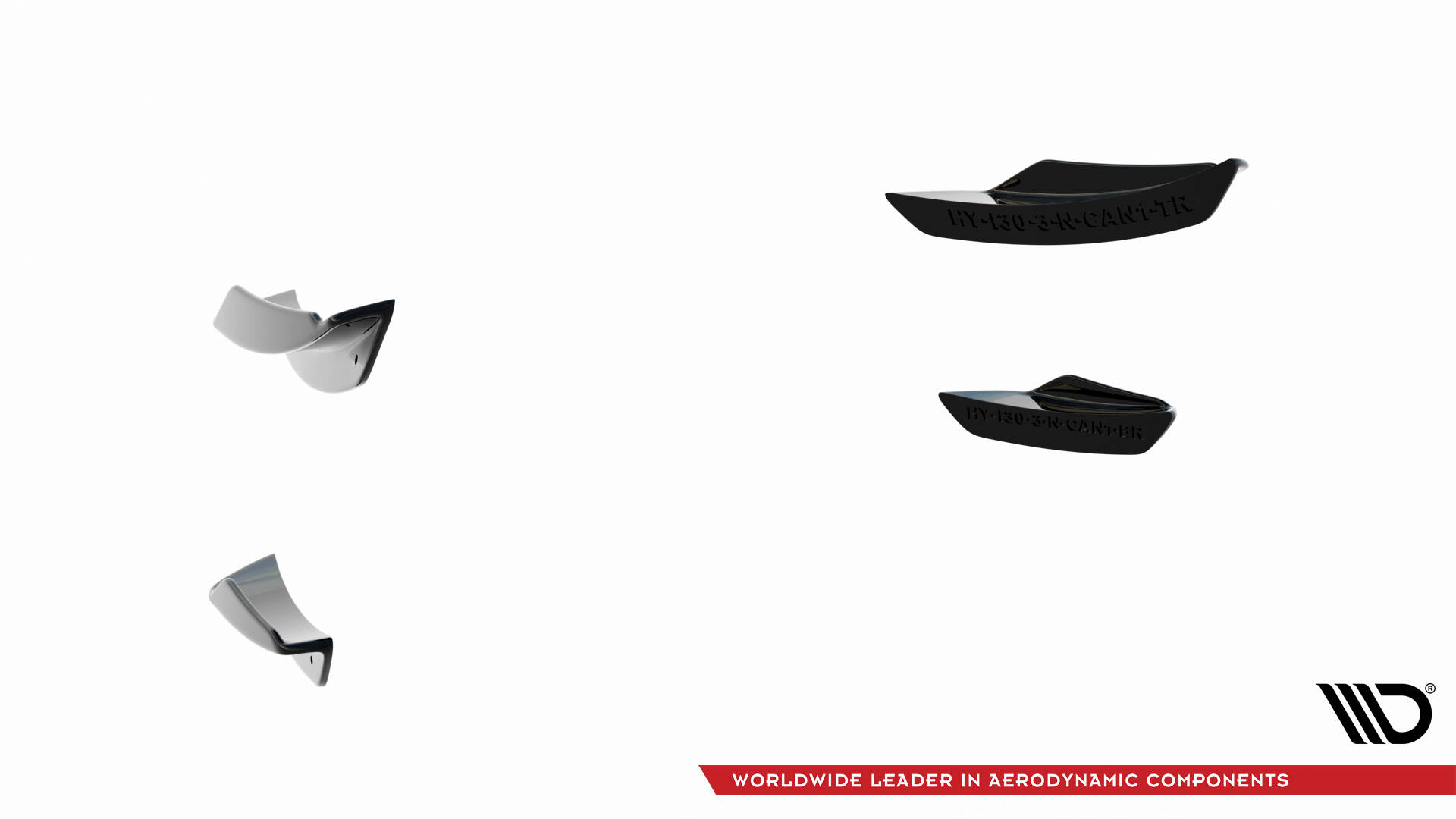Voorbumper ( Canards ) Hyundai I30 N MK3 Maxton Glanzend zwart