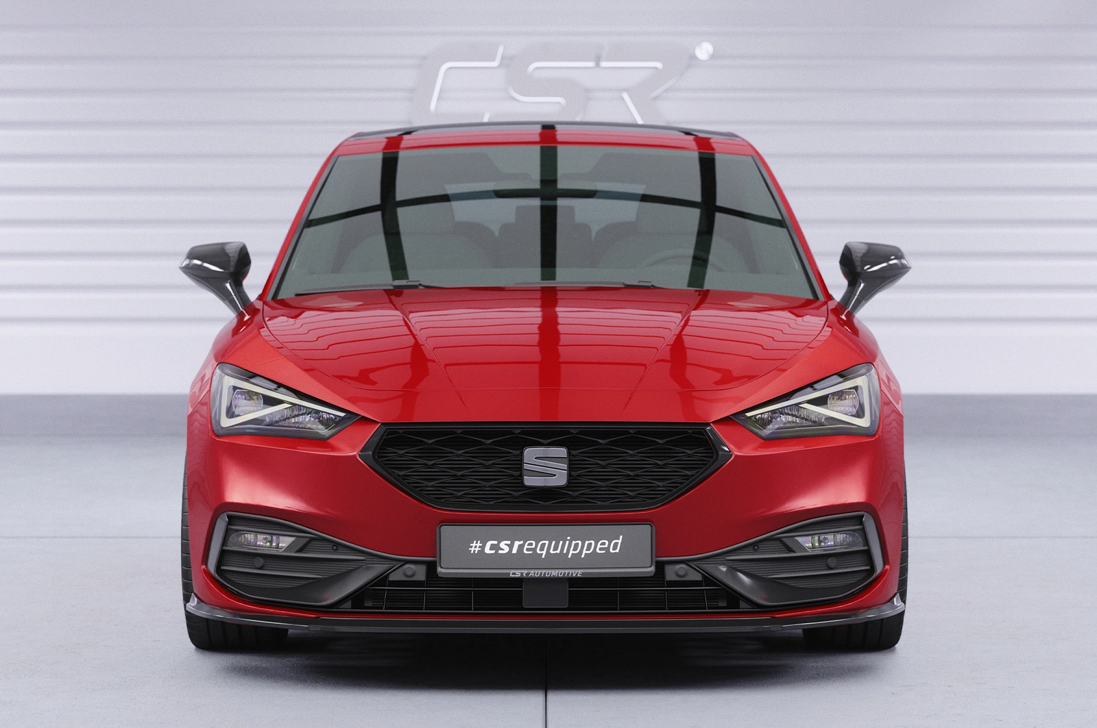 Voorspoiler passend voor Seat Leon 4 (Typ KL) Glans Zwart – CSR Automotive