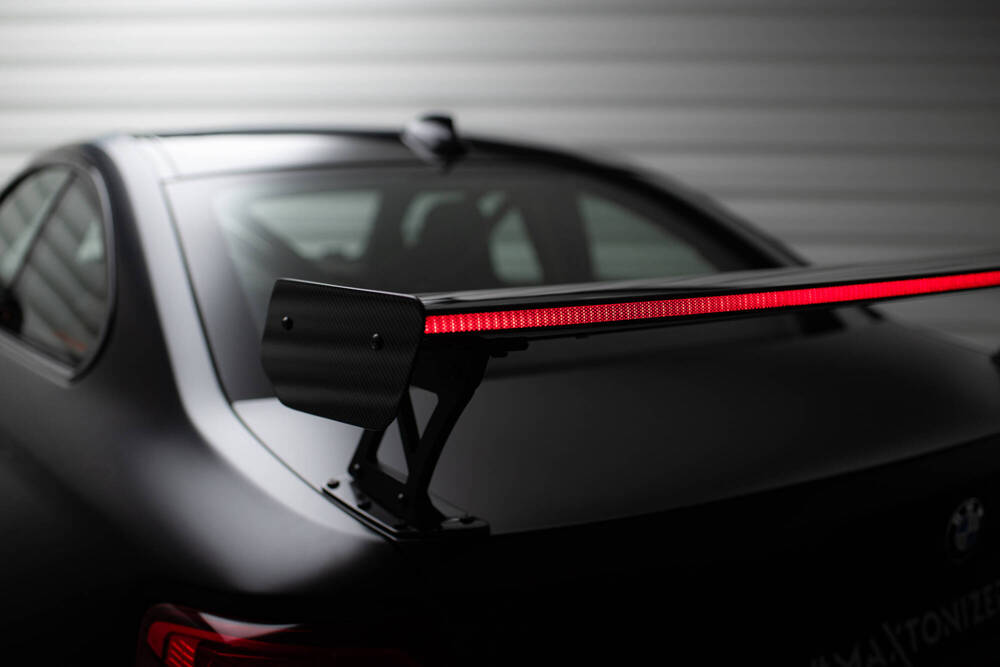 Carbon Spoiler Met Externe Brackets Uprights + Led BMW M2 F87