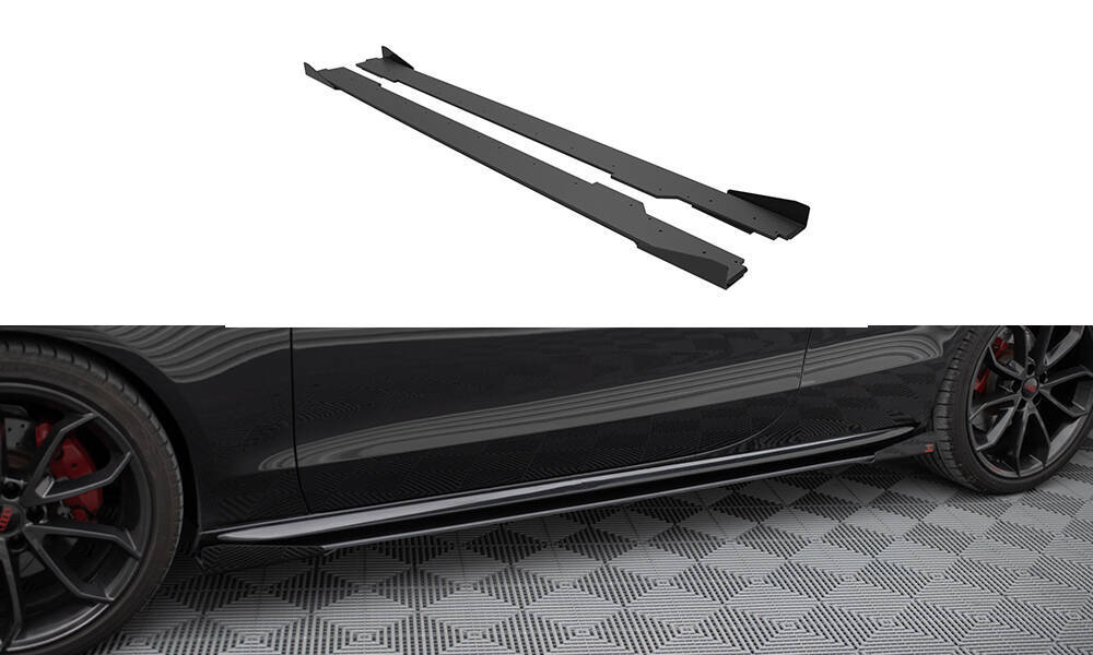 Zijskirts met Canards Street Pro Audi A5 S-Line / S5 Coupe / Cabrio Maxton