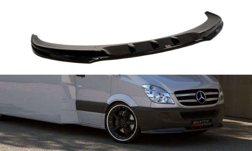 Voorspoiler Mercedes Sprinter Mk2 Maxton Design glans zwart