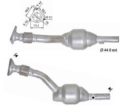 Renault MODUS 1.4i 16V 1390 cc 72 Kw / 98 cv K4J Magnaflow CAT B