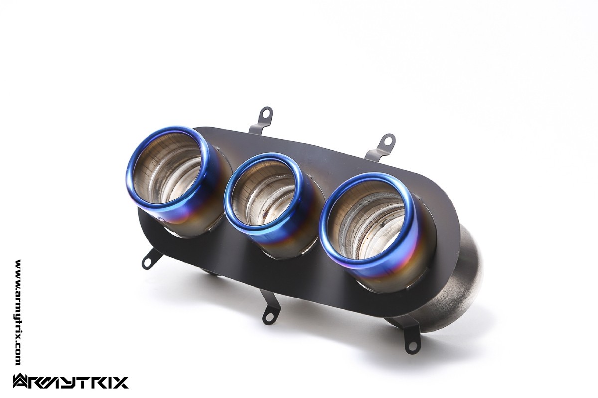 Triple Titanium Blue Tips (only fits with armytrix exhaust)