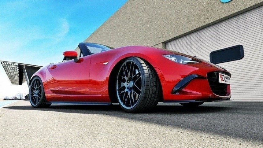 Voorspoiler Mazda MX-5 IV Maxton Design glans zwart