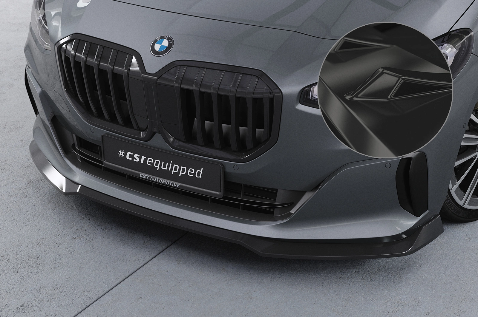 Voorspoiler BMW 2er (U06) Active Tourer glans zwart