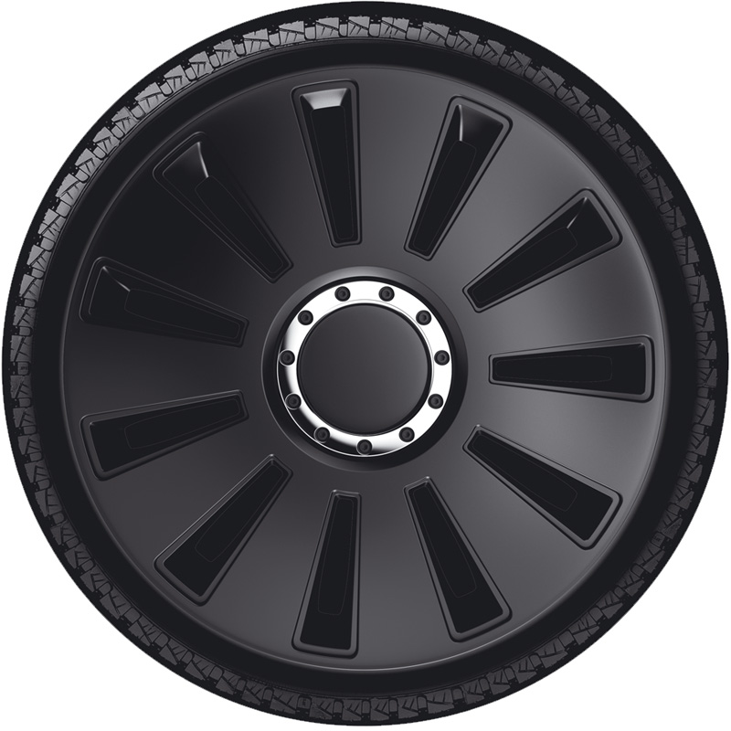 4-Delige Wieldoppenset Silverstone Pro 17-inch zwart
