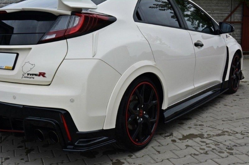 Zijskirts Diffusers Honda Civic IX Type R Glanzend Zwart