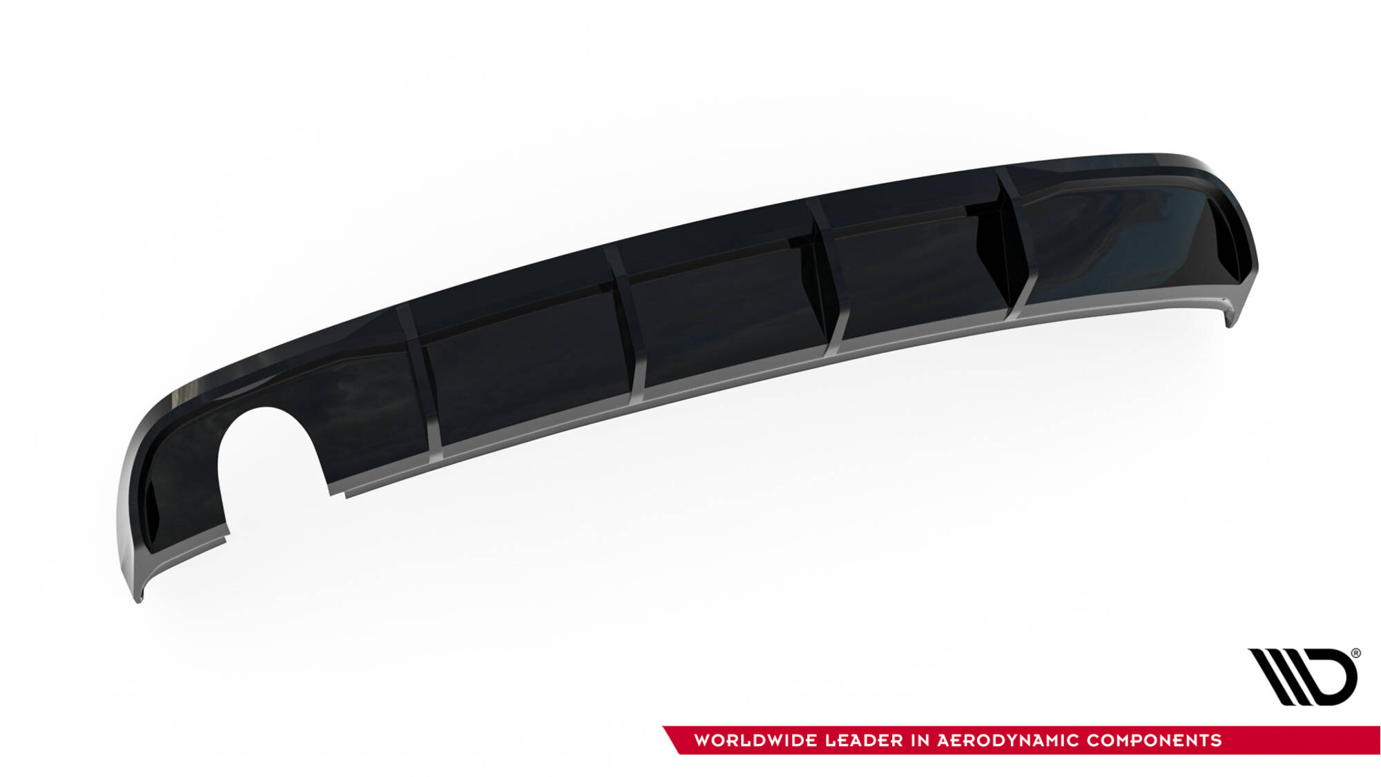 Achter Diffuser passend voor Audi A3 Sedan 8V Facelift Maxton Glanzend zwart