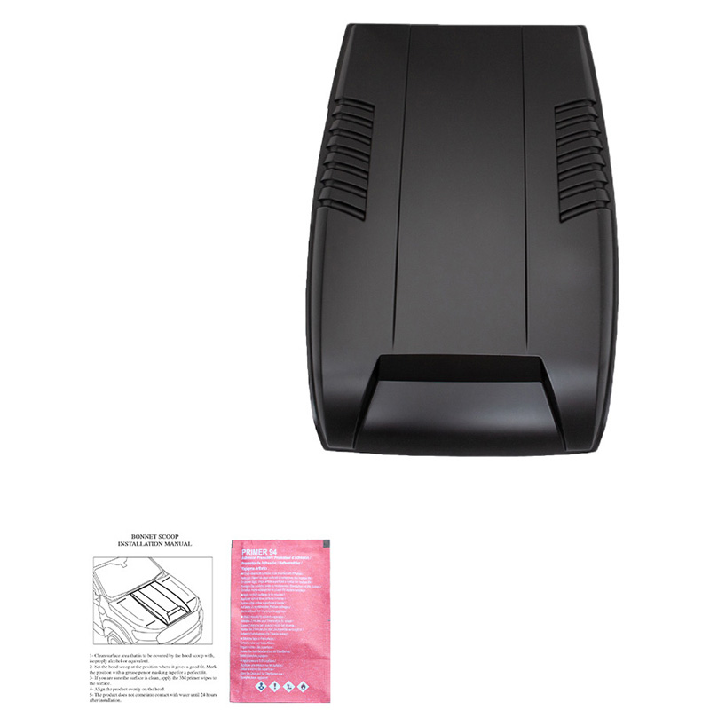 Motorkapluchtinlaat (Scoop)  Ford Ranger T7/T8 2015-2022 - Matzwart
