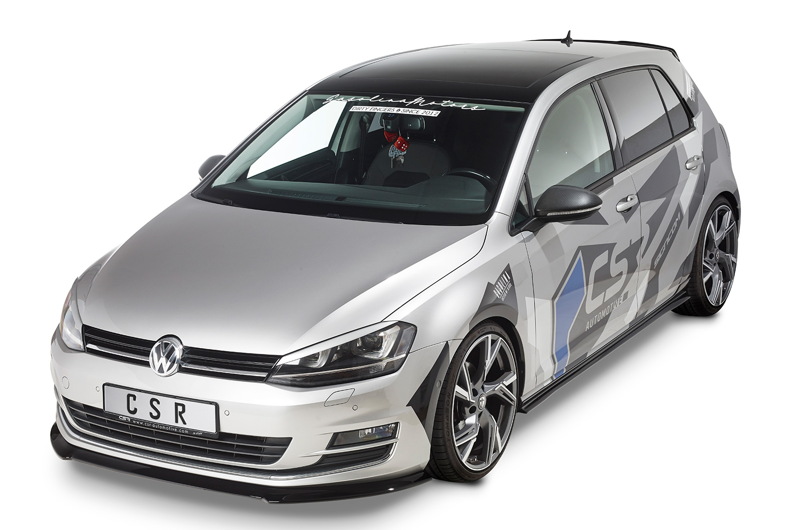 Zijskirts Volkswagen Golf 7 CSR Mat Zwart