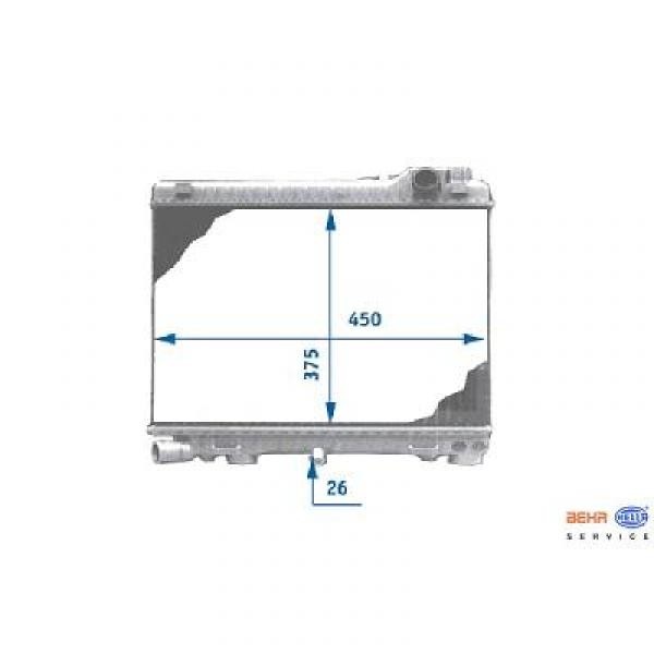 Radiator BMW E30 82-87 375x450 320I/323I/325I 6-CYL