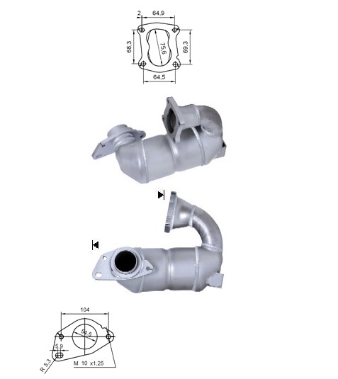 Renault MODUS 1.5TD DCI 1461 cc 63 Kw / 86 cv K9K 766 Magnaflow