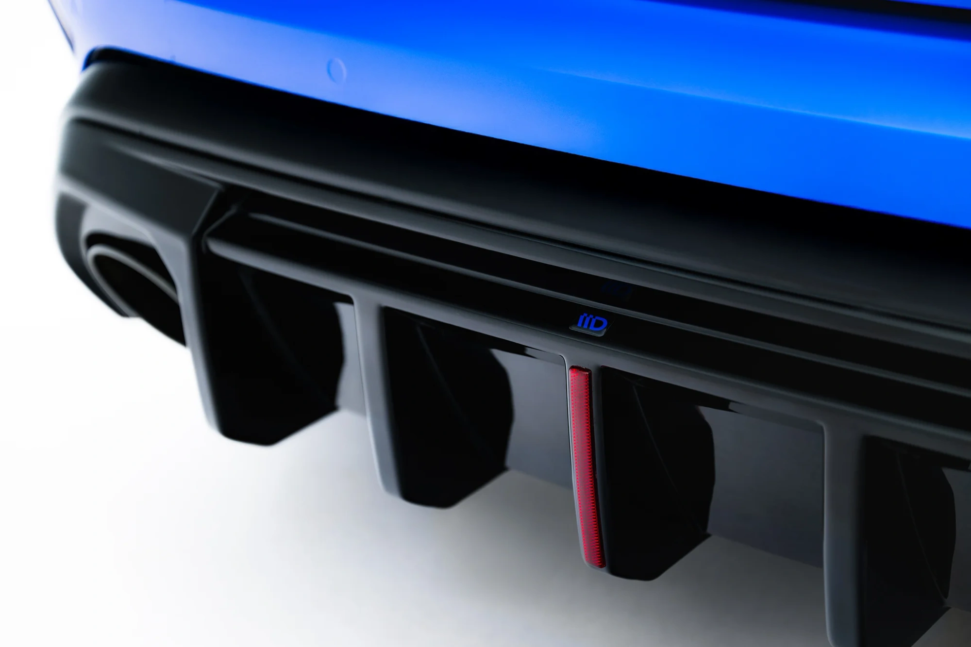 Diffuser Audi RS3 Sportback 8Y Facelift Maxton Glans Zwart met Reflector