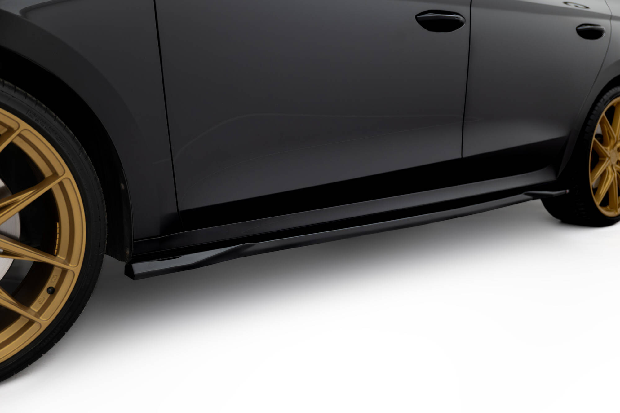 Zijskirts V.1 Skoda Octavia RS Liftback / Combi MK4 Facelift Maxton Glanzend zwart