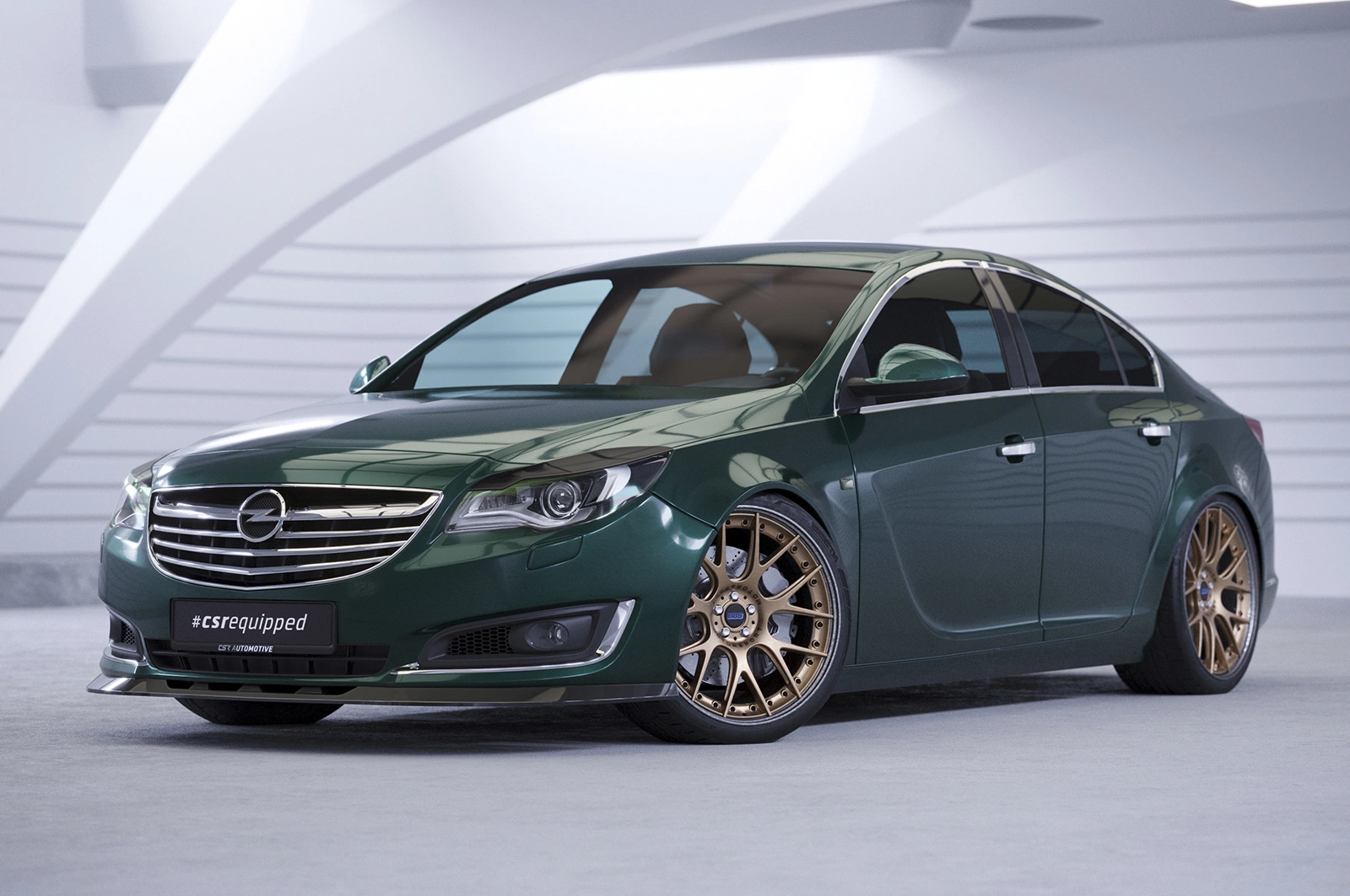 Voorspoiler Opel Insignia A glans zwart 06/2013–02/2017