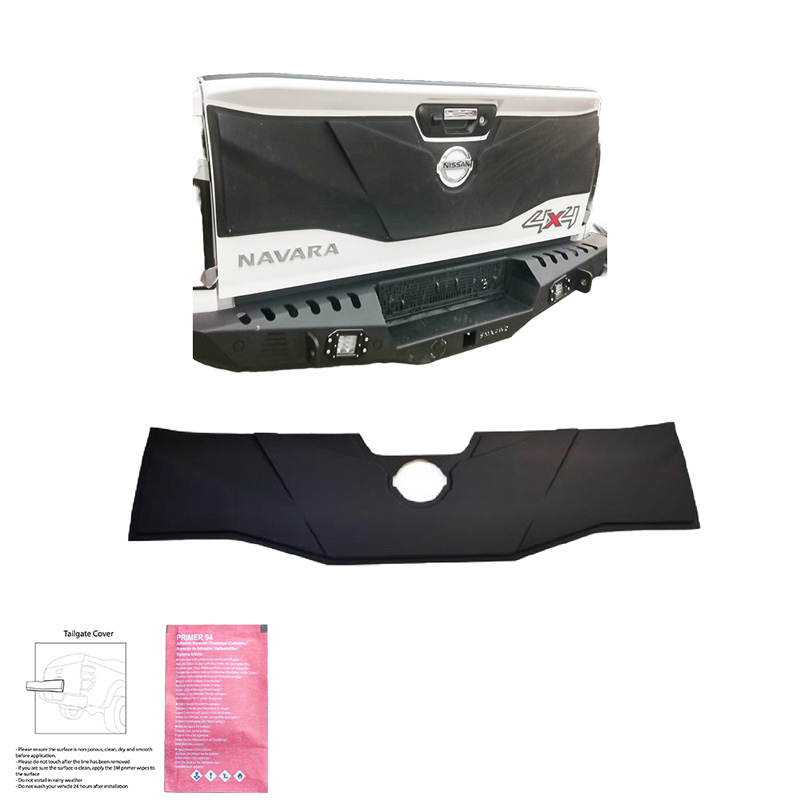Achterklepcover  Nissan Navara NP300 (D23) 2014-2021 - Versie 2 - Matzwart