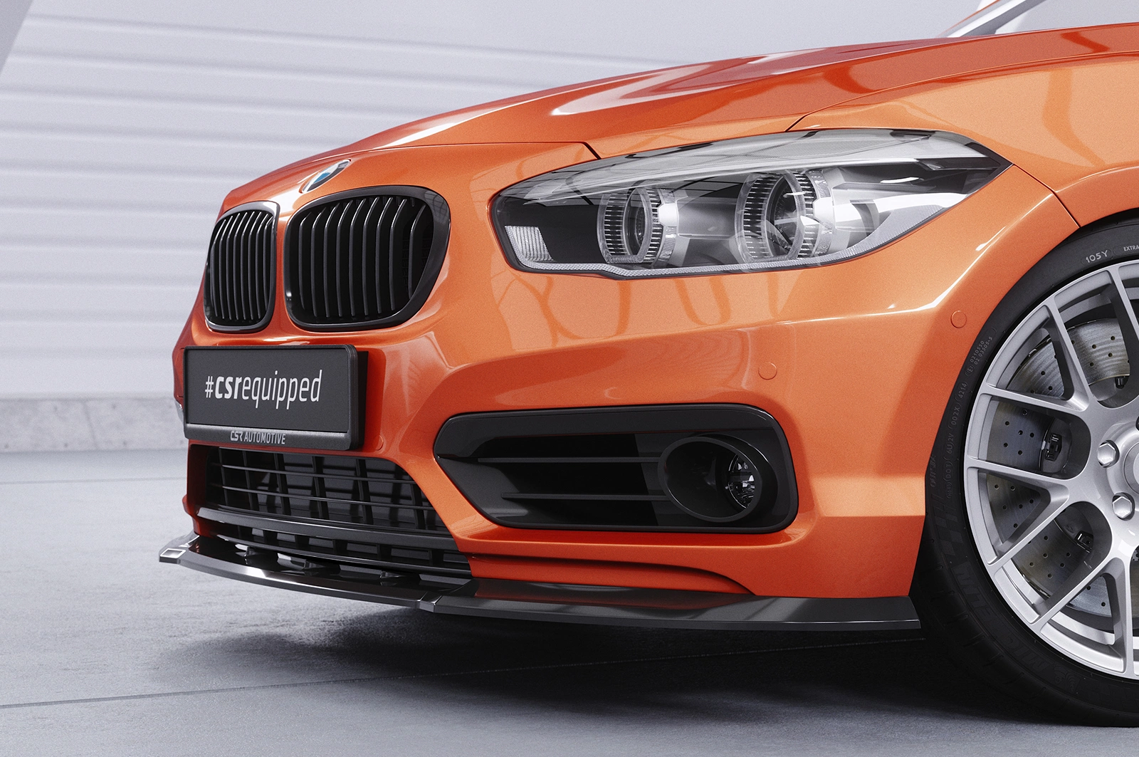 Voorspoiler BMW 1er F20/F21 LCI glans zwart – 01/2015–06/2019