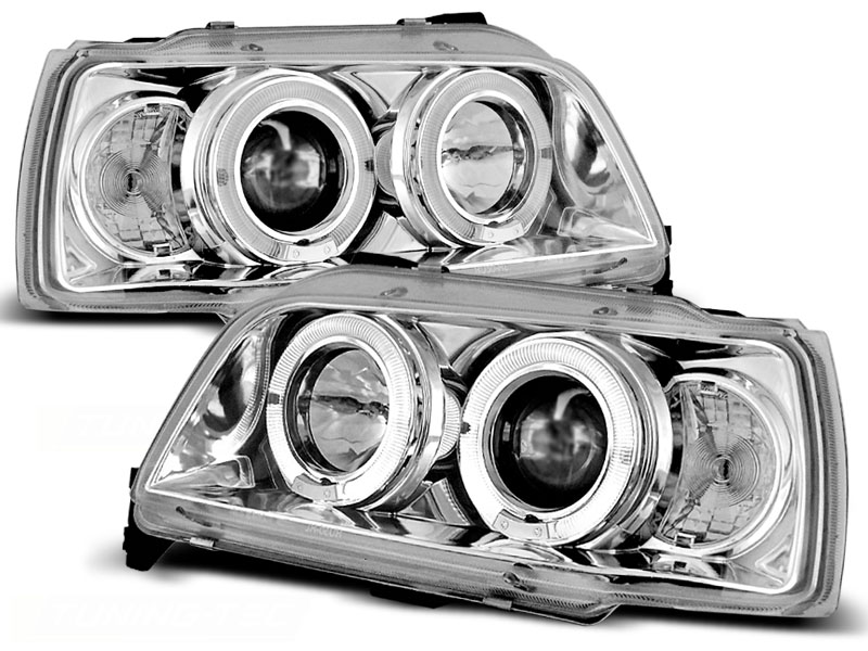 Faros Renault Clio A 90-98 Angel Eyes cromo